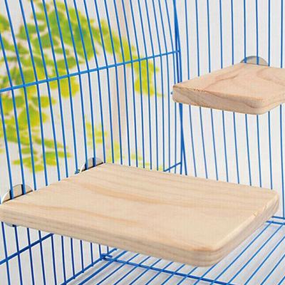 Useful Perched Bird Cage  Springboard Cage Board Hamster Stand Rack Hanging Platform Square Pedal