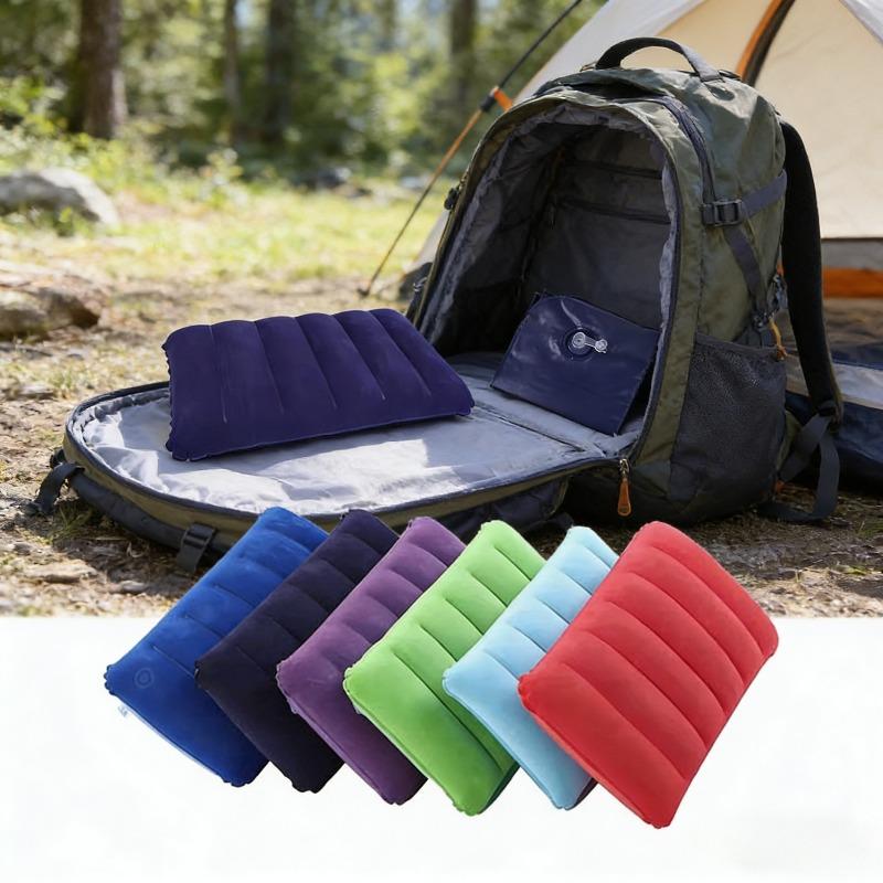 Portable Inflatable Camping Pillow Lightweight Quick Dry PVC Sleeping Cushion for Outdoor Hiking Backpacking Travel