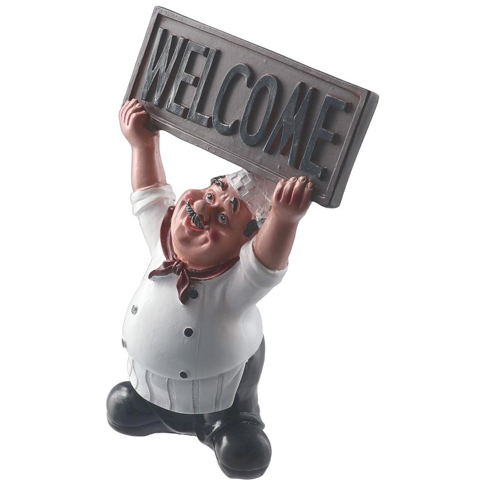 Welcome Sign Chef Welcome To Decorate Ornaments Cook Cafe Restaurant Decoration  Coffee House