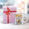 1pc 11oz Ceramic Mug with Double-Sided Art for Beer Fans, Practical Coffee Cup for Home Use, Great Gift for Friends or Family