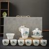 Handun Mutton-Fat Jade White Porcelain Gongfu Tea Set Gift