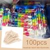 100cps 15/18/25cm Disposable Bamboo Skewer Food Fruit Bamboo Dessert Supplies Birthday Toothpicks Wedding Sticks Buffet Par C5Z2