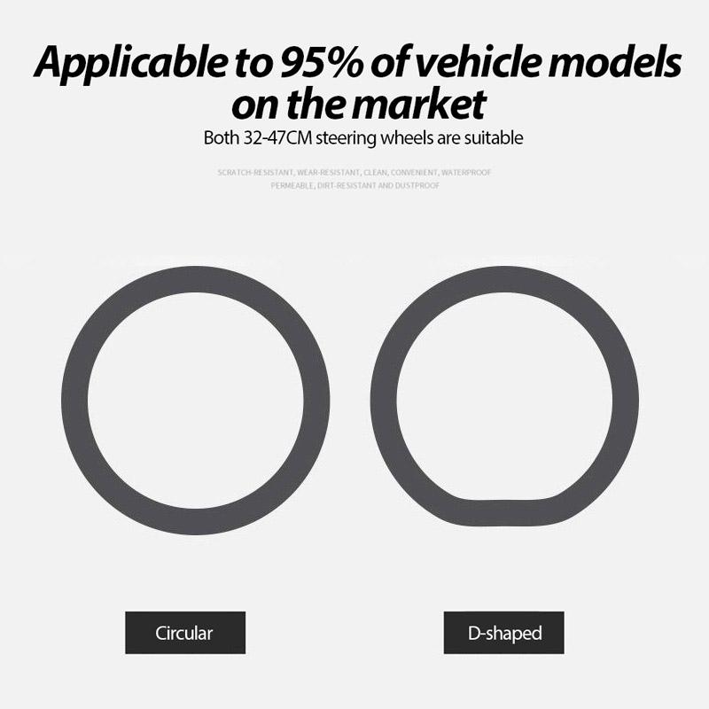 

Universal Car Silicone Steering wheel cover Elastic Glove Cover Texture Soft Multi Color DIY Auto Decoration Covers Accessories чёрный