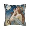 Alphonse Mucha (  )  Pillowcase Polyester Cushion Cover Decorations  Throw Pillow Case Cover Chair Zippered Xcm