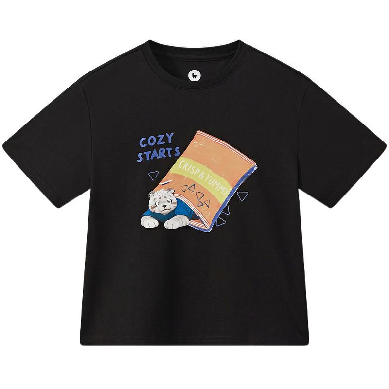 MQD Boys  Cartoon Cooling Short Sleeve T-shirt 170 чёрный