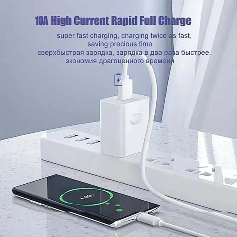 Xiaomi 1-3PCS 10A 100W Type C Super Fast Charging Cable Data Cord For Huawei For OPPO For vivo For iQoo Quick Charing USB C Cables