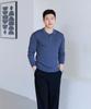 HECKCOOLNAM Muscle Fit Long Sleeve Ribbed Collar Knit For Men That Makes Shoulders Look Broad