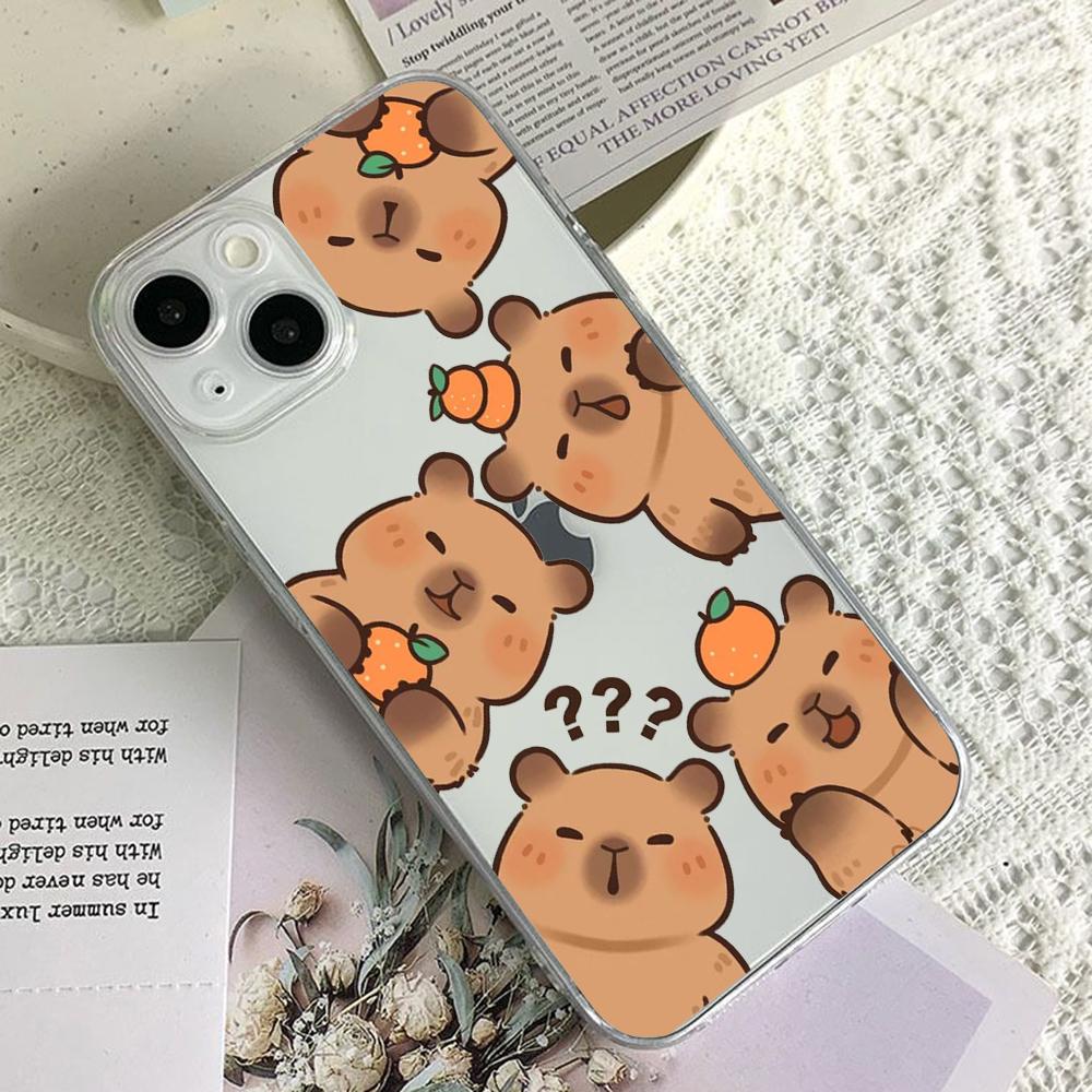 

Забавный чехол capy baraPhone для iPhone 16 15 14 13 12 11 Mini Pro Max X XR XSMax 7 8 Plus SE20 Прозрачный чехол iPhone XR тосканской