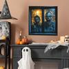Zombie Horror Halloween Fake Window Pattern Wall Pasting Decorative Sticker