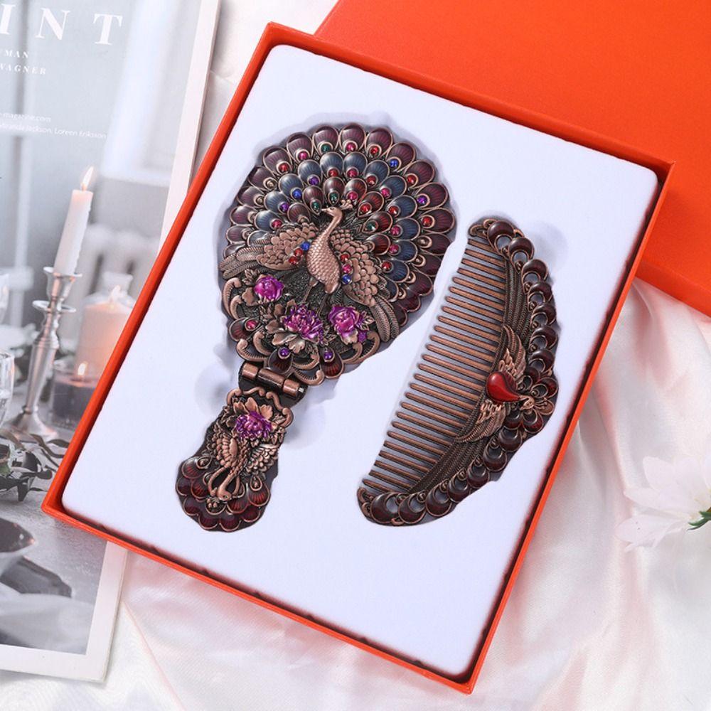 Hand-held Princess Make Up Mirror Vintage Folding Cosmetic Mirror Vanity Mirror Middle East