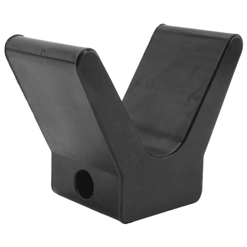 ABXV-V-Style Boat Trailer Bow Stop Block Trailer Rubber Bow Stop Non Marking Mounting Hole 2 Inch Width 4 Inch V-Span