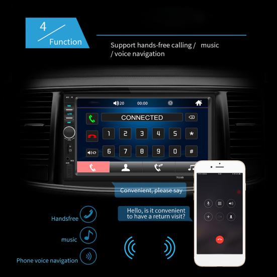 Intelligent Car Radio 7-Inch Display Player Lossless