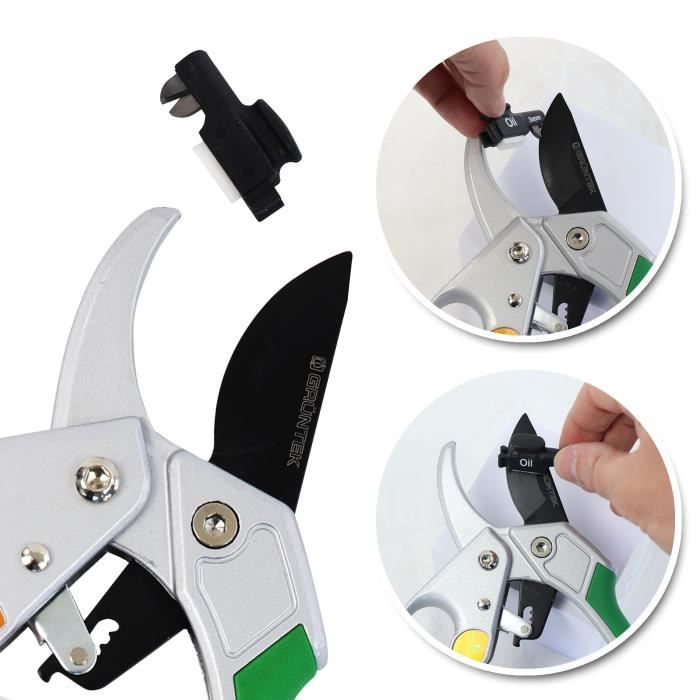 Sécateur De Jardin Professionnel GRÜNTEK - Condor 20cm Avec Enclume Et Cliquet Automatique