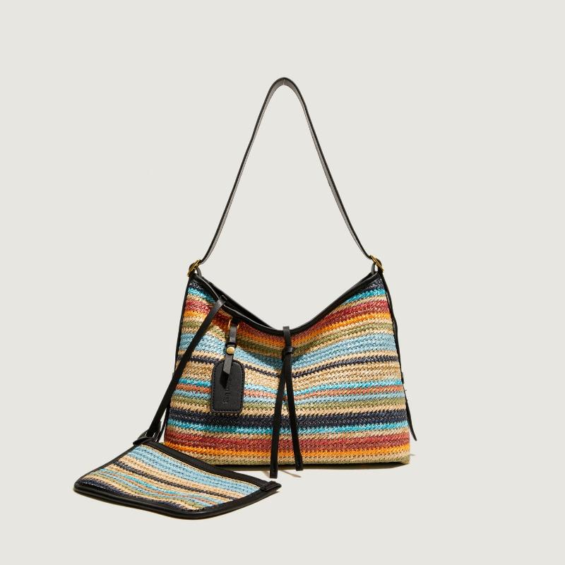 

Bohemian woven straw bag women s large-capacity new summer shoulder crossbody seaside beach bag