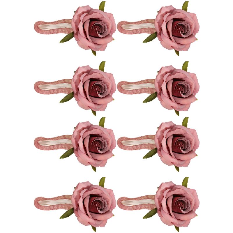 Romantic Rose Atmosphere Sweet Artificial Flower Hair Clip For Women Large Cute Duckbill Hair Accessory