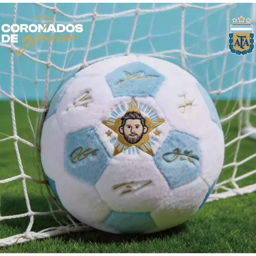 Mingie de Fotbal de Pluș Echipa Națională a Argentinei Semnătură Replica Messi Imprimată, Produs Licențiat Autentic