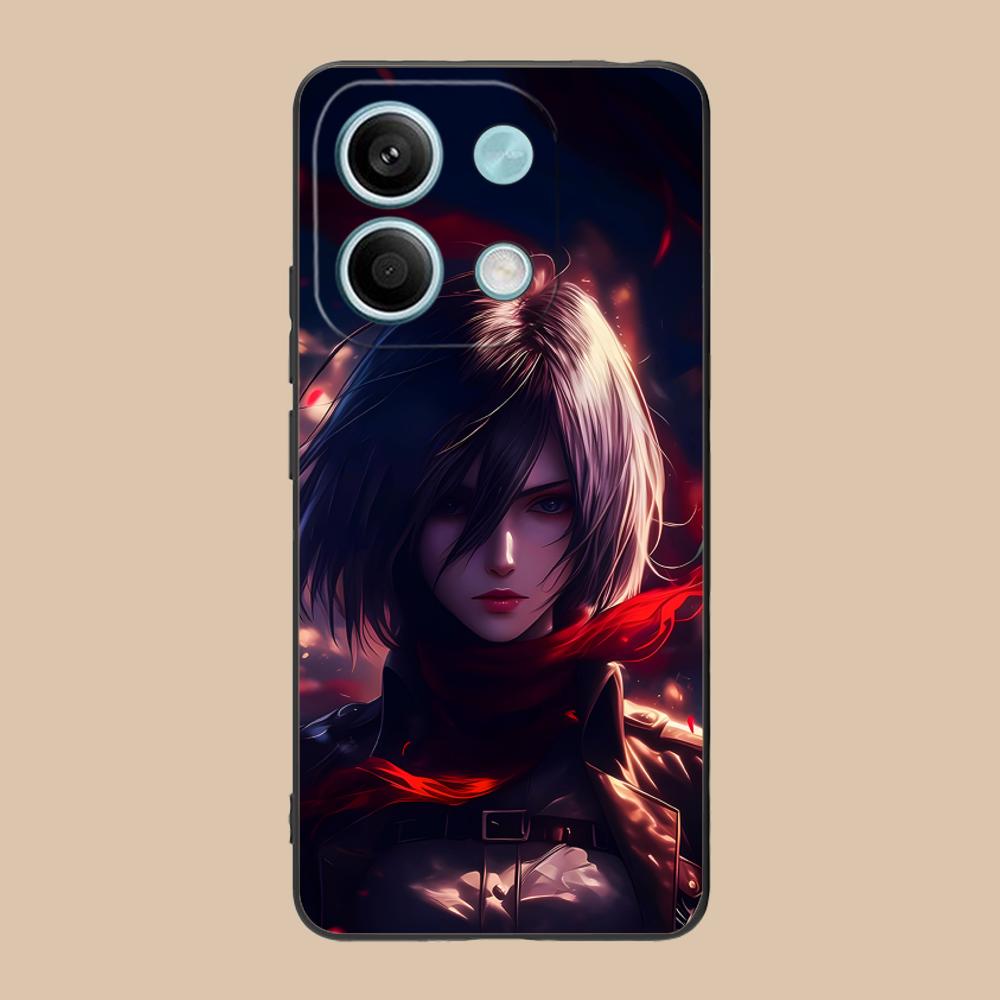 AOT Mikasa Mobile Phone Case for POCO M7 M6 M5 M4 M3 X7 X6 X5 X4 X3 Pro GT 5G Colour Printing Protective Cover Smartphone Luxury