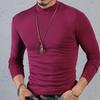 Handsome Spring Autumn Thin Round Neck T-Shirts Simplicity Solid Color Pullovers Fashion Man Casual Classic Men's Clothing 2023