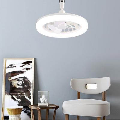 2 In 1 Silent Ceiling Fan Light 3 Gears Electric Cordless Fan with Remote Control Dimming Three Color Light for Living Room