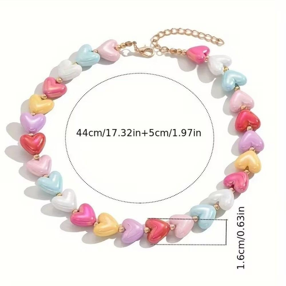 

Acrylic Dopamine Love Necklace Colorful Snake Bone Chain Necklace Women s Jewelry Accessory Gift Colorful
