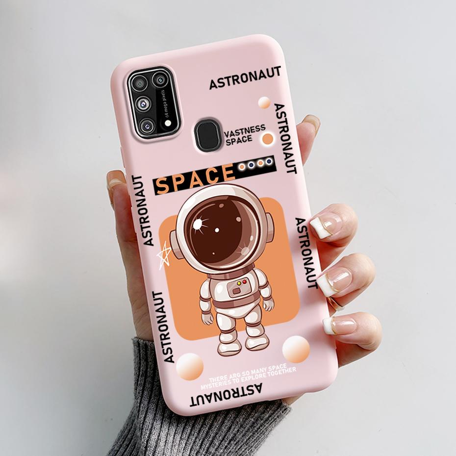 Silicone Case For Samsung M31 M 31 Cover Cute Rabbit Panda Shockproof Phone Case For Samsung Galaxy M31s M31 s M315F M317F Etui