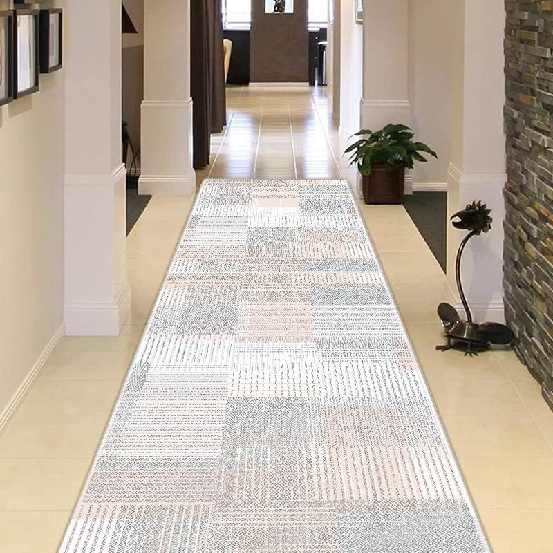 3D Flower Long Corridor Carpets European and American Luxury Hallway Runner Carpet Non-slip Stairway Rug Washable Kitchen Mat