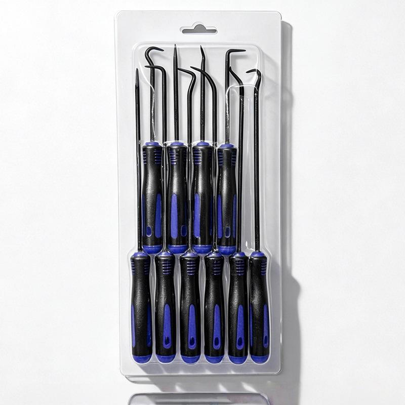 4/10Pcs Heavy Duty Pick Hook Tool Kit Rust Resistant Carbon Steel Maintenance Set for Automotive Repair Garage Work
