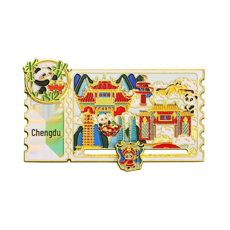 

Chengdu Tianfu Square & Wenshu Fang Scenic Souvenir Fridge Magnet