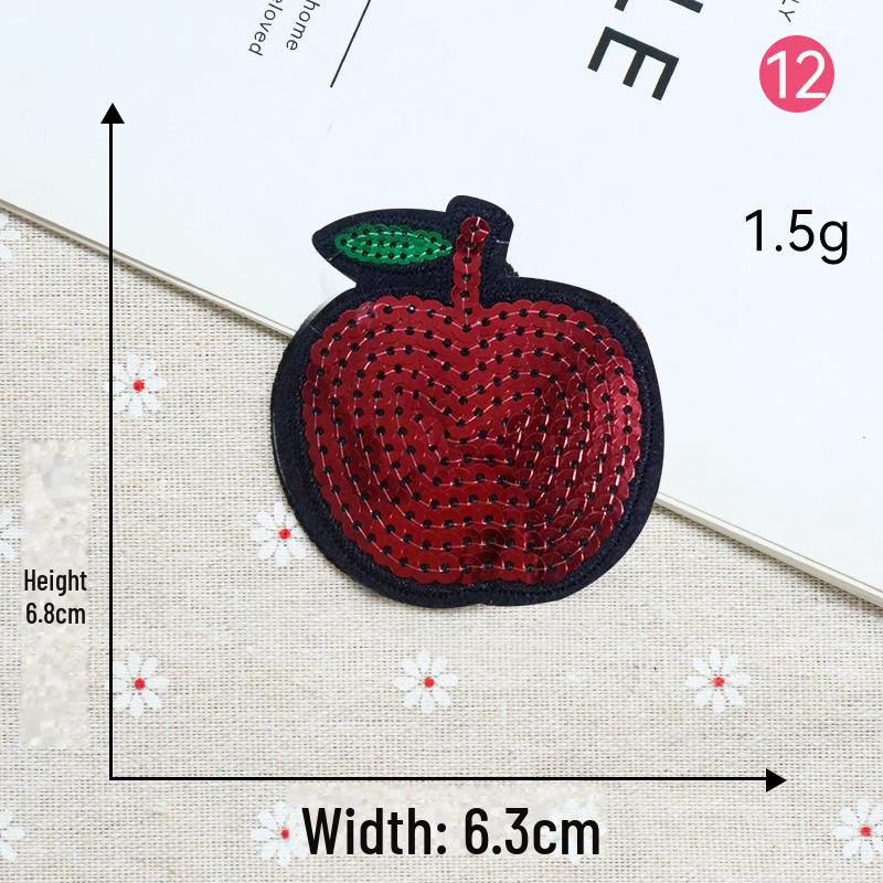 Smiley Face Embroidery Patch Sequin Love Label - Eyes Clothing Decoration.