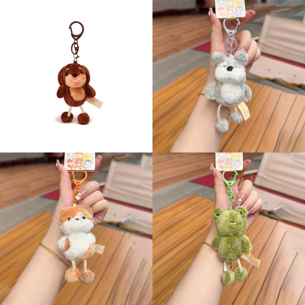 Rabbit Penguin Duck Bear Plush Keychain With Pull Out Legs For Bag Decoration And Gift