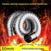 1.5m Stainless Steel High-Temperature Resistant Corrugated Flexible Exhaust Hose for Heaters and Gas.