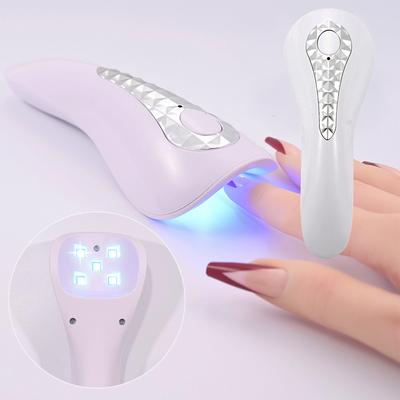 Mini UV LED Nail Lamp,Rechargeable UV Light for Nail Portable Nail Rhinestone Glue Gel Led Lamp Flash Curing Gel Nail Dryer