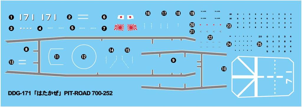 Pit Road 1/700 Skywave Series JMSDF Destroyer DDG-171 Hatakaze Plastic Model J86