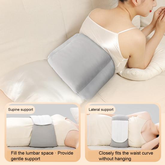 Sleeping Lumbar Support Pillow 360 Degrees Wrap Around Adjustable Lumbar Support Cushion Lower Back Sciatic Nerve Pain Relief Soft Waist Pillow