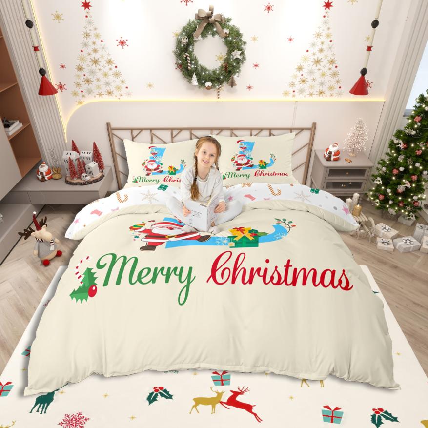 Comforter Homewish Colorful Letter Monogrammed Theme Bedding Setmerry Christmas Bed Set For Girls Boys