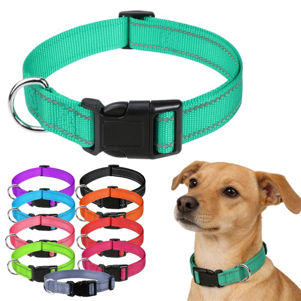10 Colors Pet Dog Collar Nylon Neck Collar for Small Mdium Large Dog Chihuahua Leash Reflective Collars Supplies Pet Accessories 1