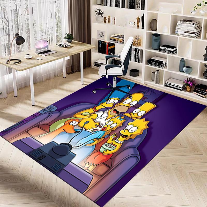 1pc Springtime Picnic Fun Carpet for Playroom Bedroom Living Room Sofa Home Decor,kids Game Area Rug Non-slip Floor Mat Y729104