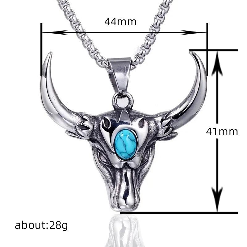 Collana con Ciondolo da Uomo, Gioielli in Denim Western, Collana Quotidiana, Regalo per le Feste, Regalo di Compleanno