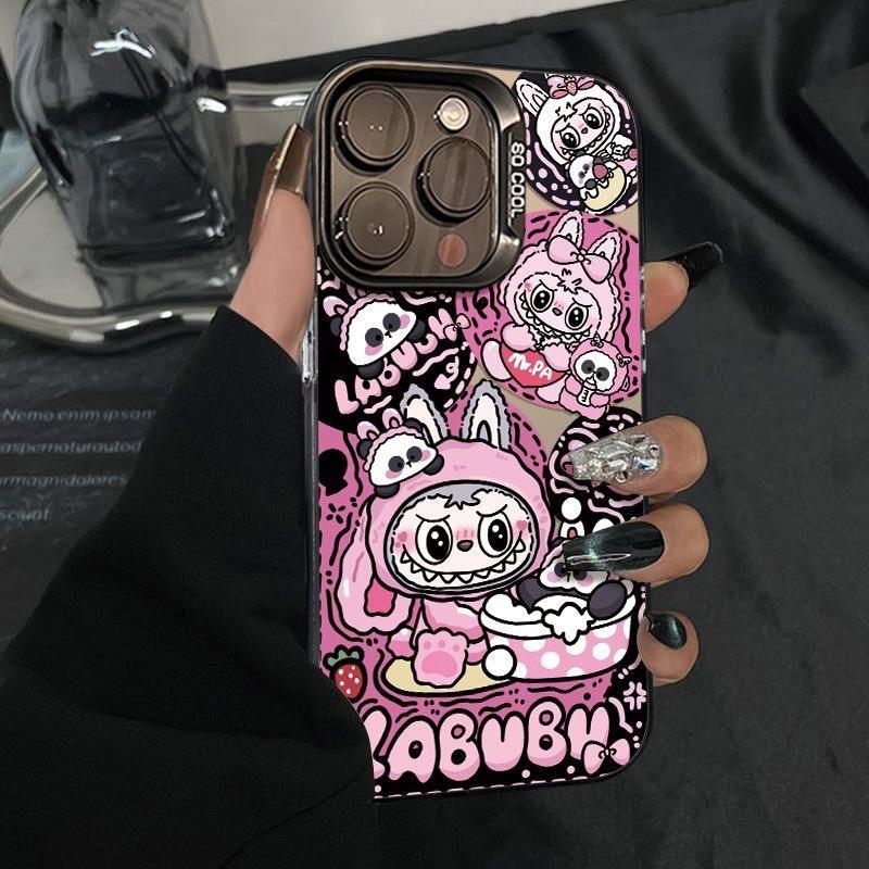 Pink Cloth Cloth Is Suitable for IPhone16Pro Mobile Phone Case Apple 15pro14Plus Cartoon 13prox.