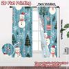 2pcs,Curtains Cute Snowmen Christmas Trees Candy canes (2) Popular Curtains Digital Printed Versatile Polyester Curtains Outdoor