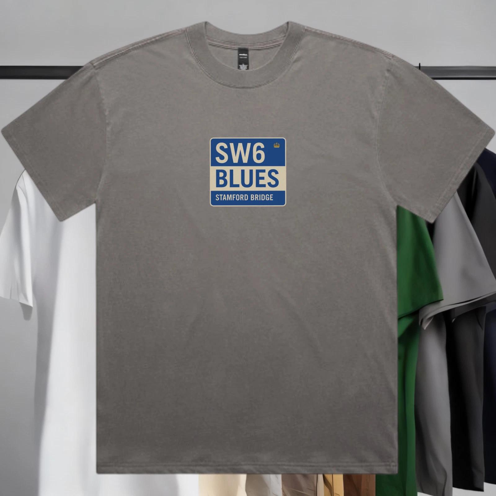 Chelsea FC T-Shirt SW6 Blues Stamford Bridge Logo Shirt XL