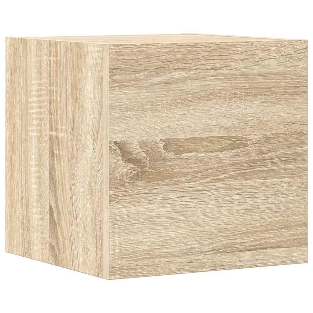 8 Piece TV Cabinet Set In Sonoma Oak Effect Particleboard