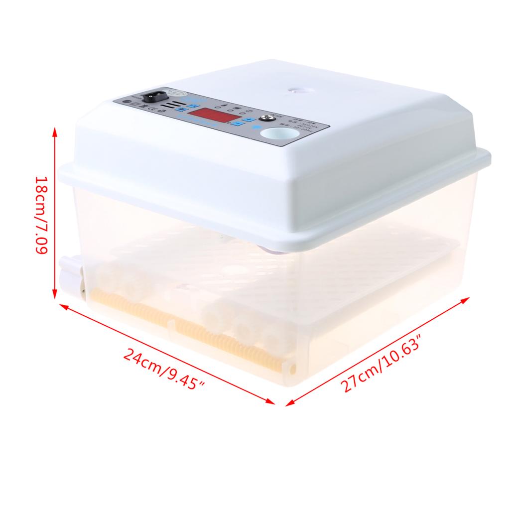 Automatic 9 Egg Incubator with Digital Control and Brooder Features for Easy Bird Chicken Poultry Breeding Hatching Use