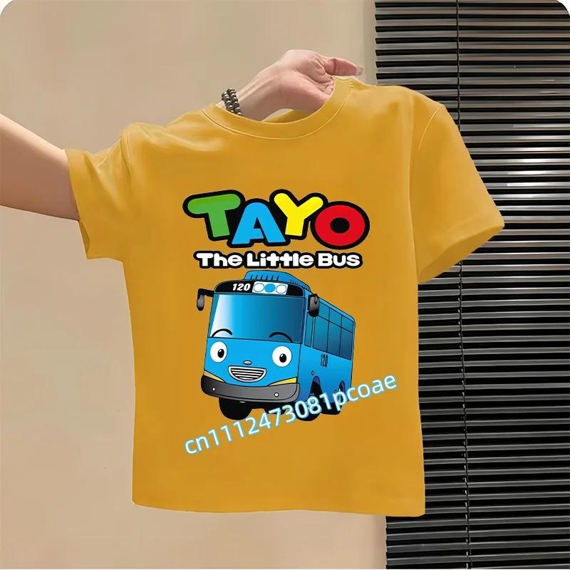 Hot Sale Tayo the Little Bus Cartoon Kids T-Shirts Girls Clothes Baby Boys T shirt Summer Short Sleeve Children Tops,ooo5837