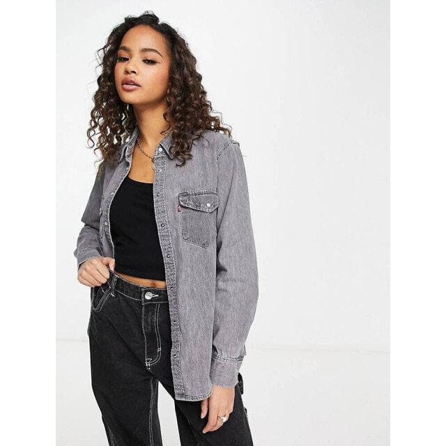 

Базовая серая джинсовая рубашка в стиле вестерн Levi s