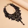 SHIXIN Gothic Hollow Out Black Lace Choker Necklace Women Vintage Punk Red Blood Drop Pendant Necklace Halloween Neck Chain New