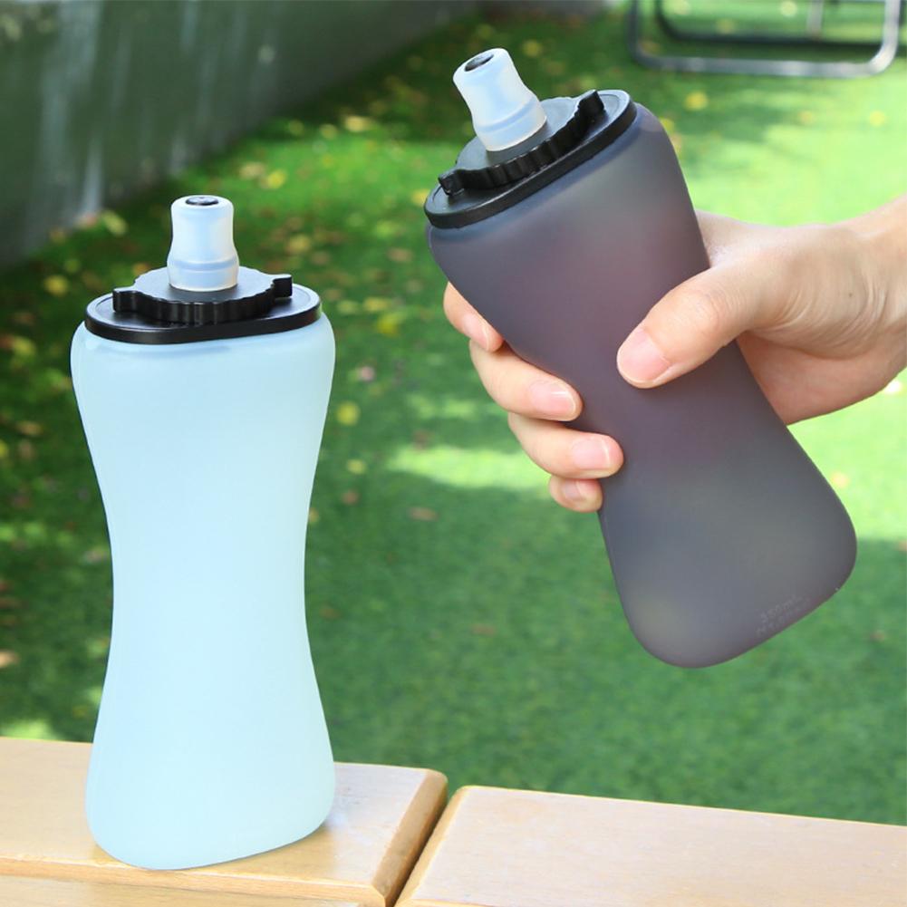 Faltbare Handgelenk-Wasserflasche 12oz/350ml Freihändige Silikon-Sportflasche BPA-Frei Auslaufsicher Laufen/Radfahren/Klettern Flüssigkeitszufuhr