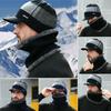 Soft Men Unisex Winter Warm Hat Knit Visor Beanie With Cozy Fleece Lining**