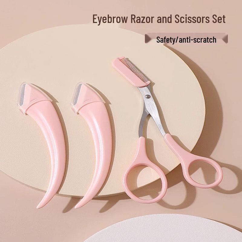 Grenzüberschreitender Anfänger Augenbrauenrasierer: Sichere manuelle Rasur mit Crescent-Klingen