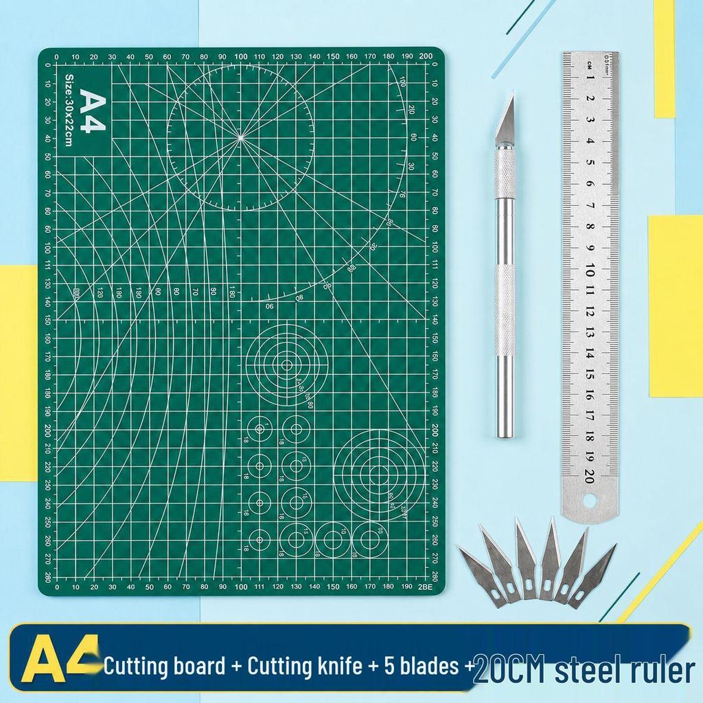 A2/A3/A4 Double-Sided Cutting Mat for Desktop Protection and Crafting - Ideal for Carving, Eraser Stamping, and Paper Cutting.